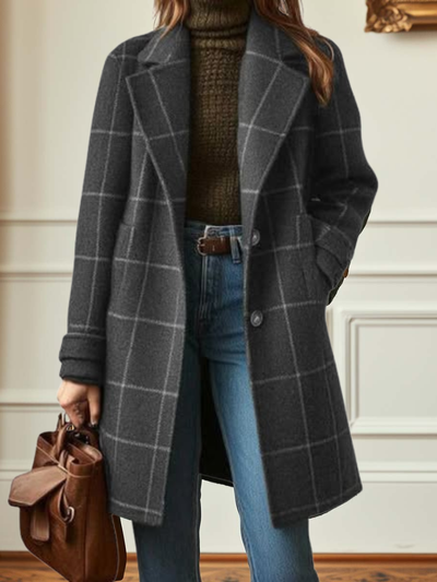 Frances | Classic Checked Wool Coat