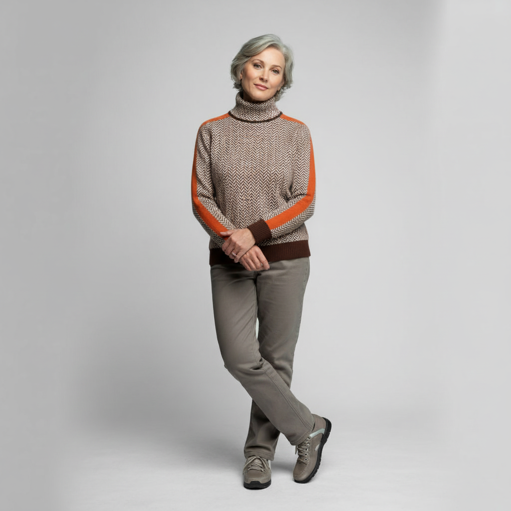 Beatrice | Merino Wool-Blend High-Neck Knit Jumper