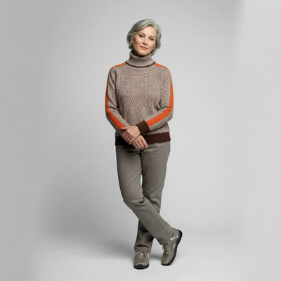 Beatrice | Merino Wool-Blend High-Neck Knit Jumper